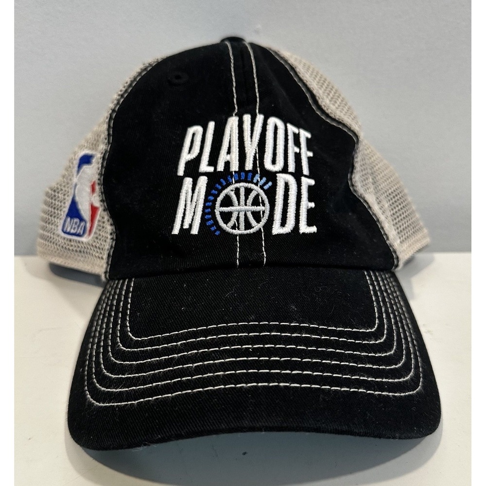 NBA Playoffs '47 Brand Adjustable Hat Black Green Brim Snapback Trucker Hat‎
